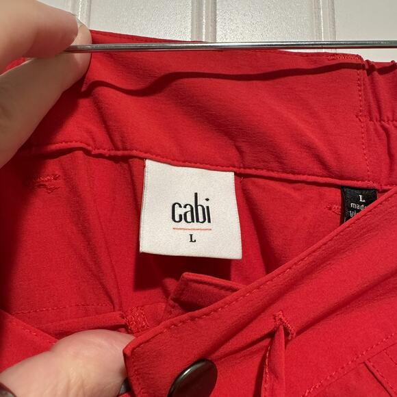 Cabi Red Quantum Cargo Jogger Pants Size Large - Picture 5 of 7